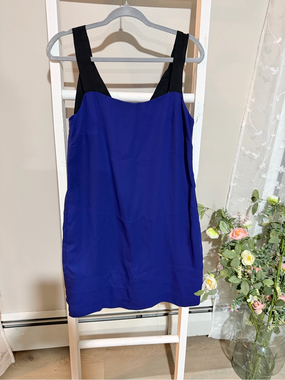Banana Republic Royal Blue Slip Dress with Black Straps